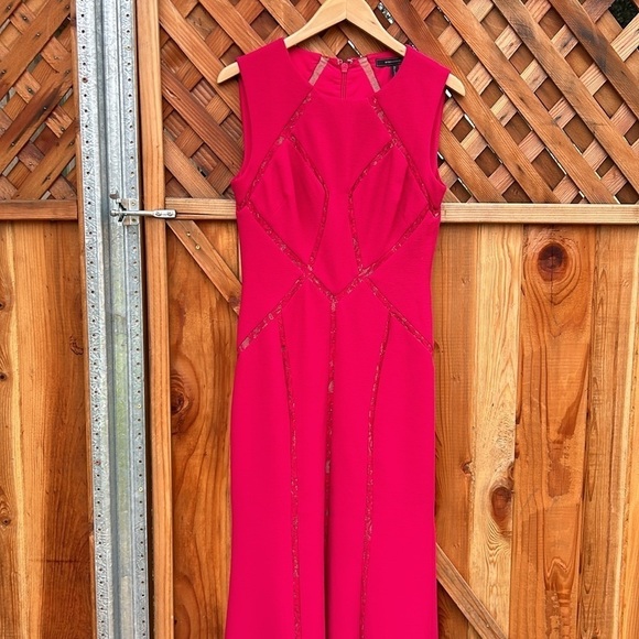 BCBGMAXAZRIA Alesia Nude Tulle Insert Gown Maxi Length Prom or Formal Sz 4 - Picture 2 of 11